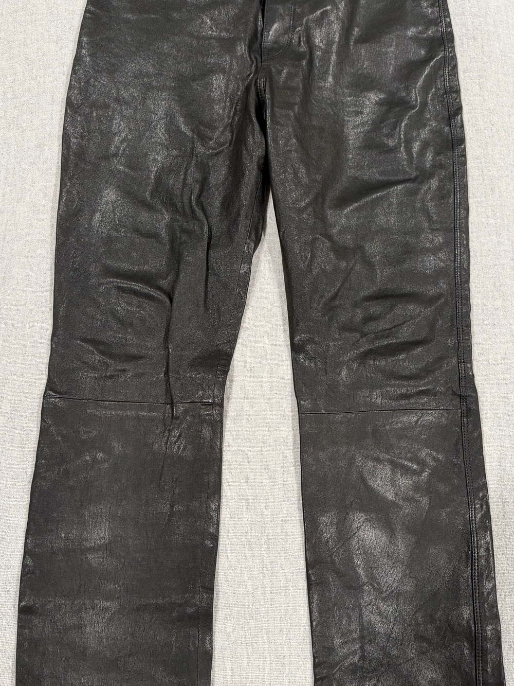 Frame Black Leather Pants- worn 2 times,Buttery soft! Pants tag included - sz 34